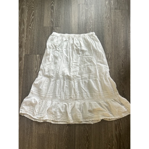 Urban Outfitters Dresses & Skirts - Urban Outfitters Cotton Lace Tiered Midi Skirt Cottagecore Boho Fairy Feminine